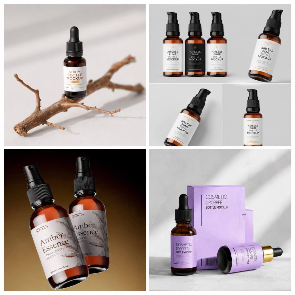 Browse Free Serum Bottle Mockup PSD Collection Packaging Mockup