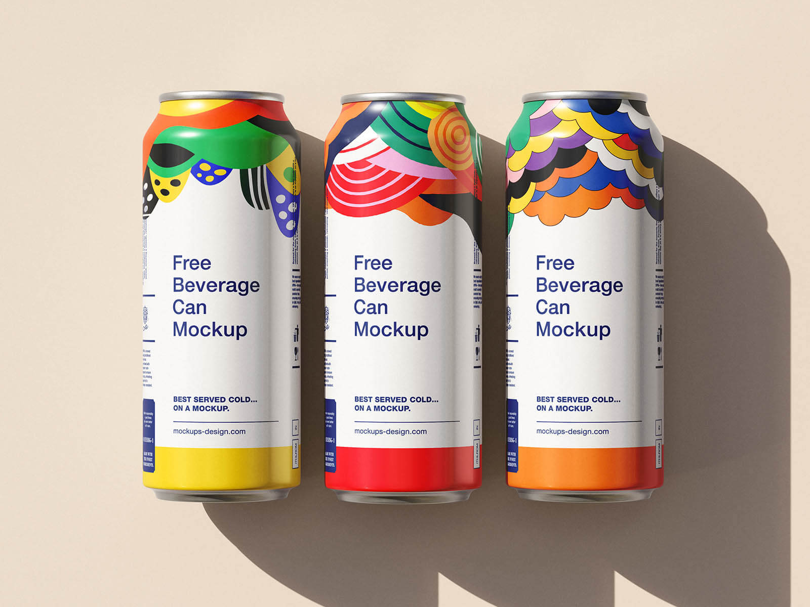 Free Aluminium Beverage Can Mockup PSD1