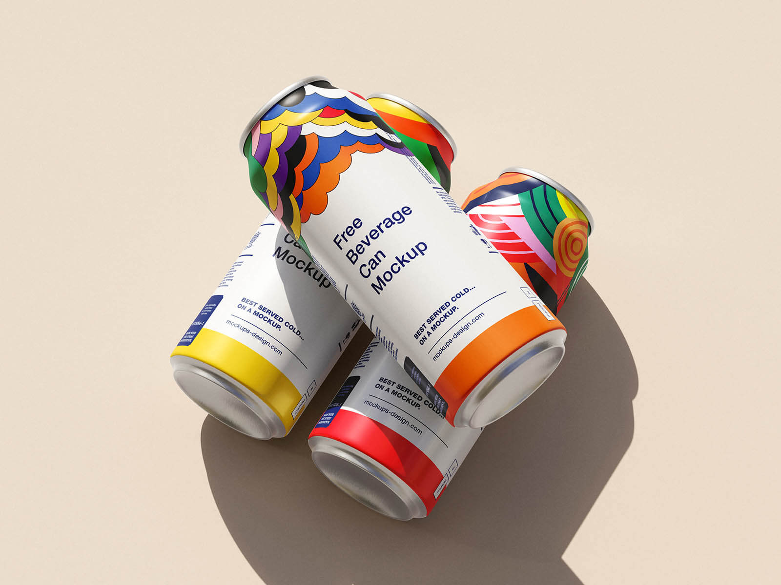 Free Aluminium Beverage Can Mockup PSD2