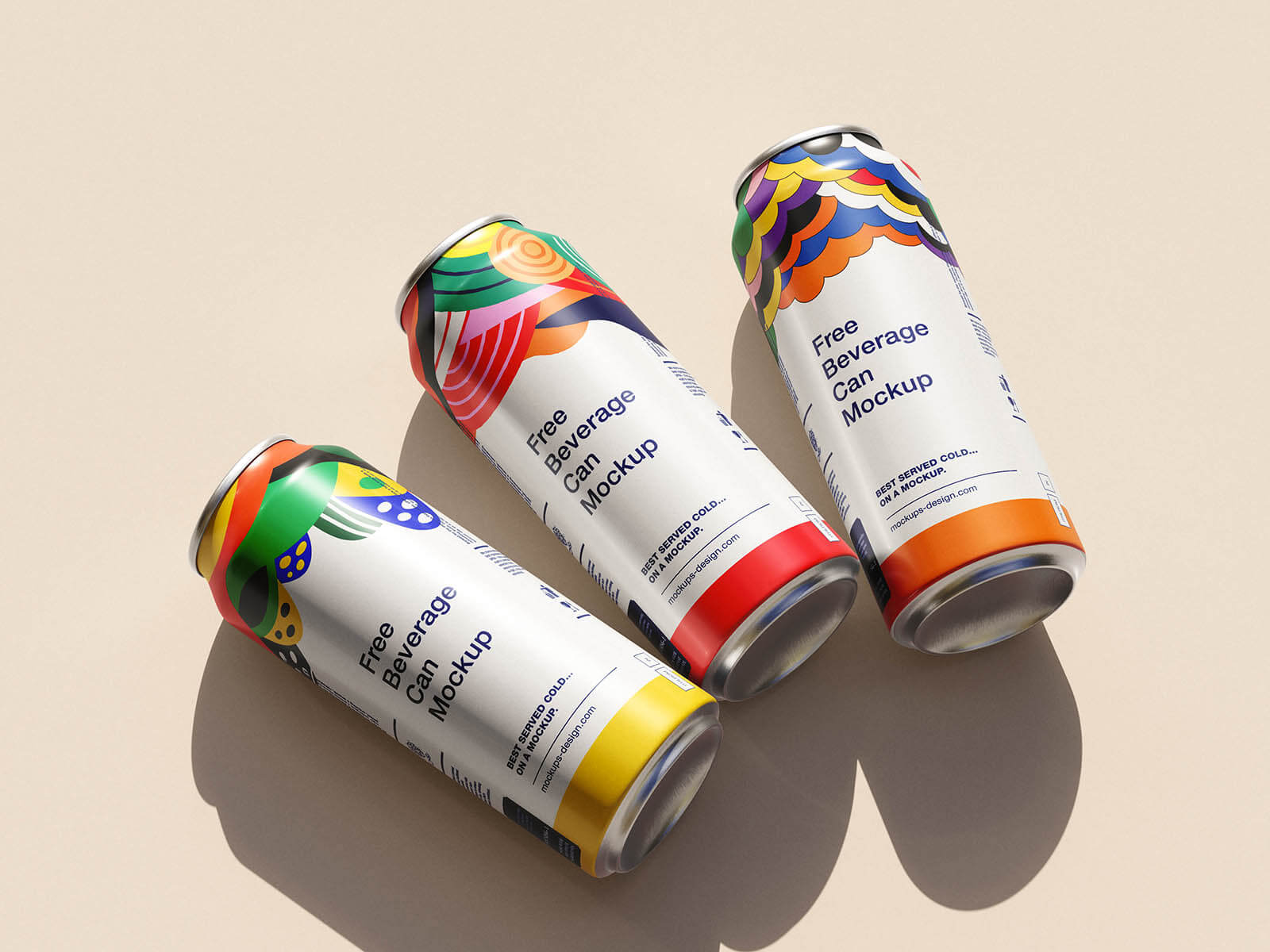 Free Aluminium Beverage Can Mockup PSD3