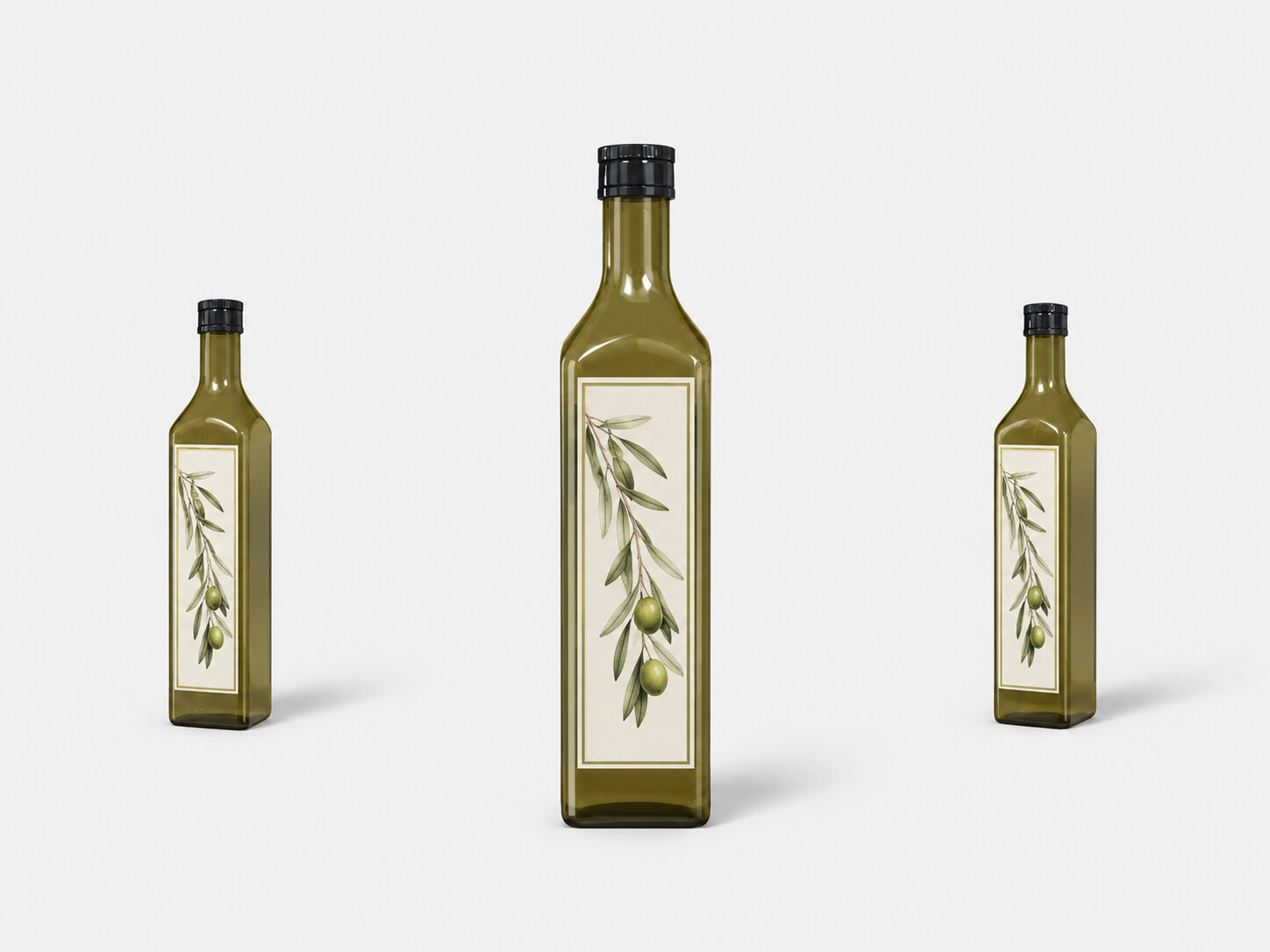 Free Oil Bottle PSD Mockup for Groceries Packaging Branding