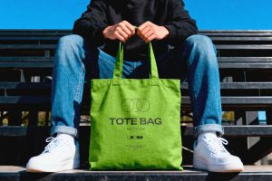 Free Canvas Tote Bag Mockup PSD for eco-friendly shopping bag branding and fashion marketing
