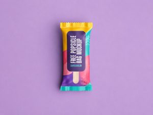 Pacagemockup Free Popsicle Ice Cream Packet Mockup