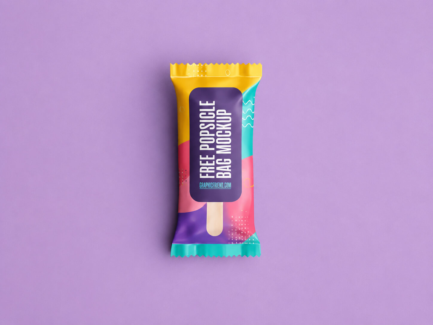 Free Popsicle Ice Cream Packet Mockup