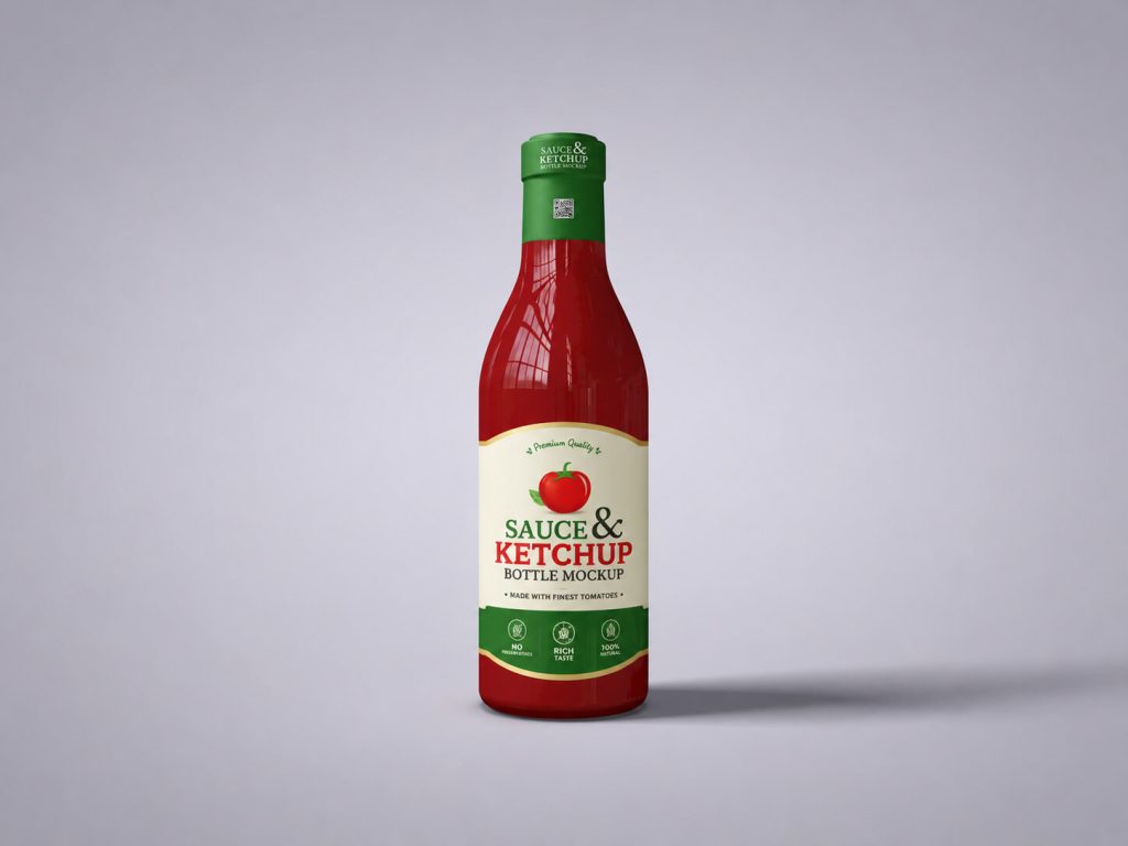 Pacagemockup Free Sauce And Ketchup Bottle Mockup PSD