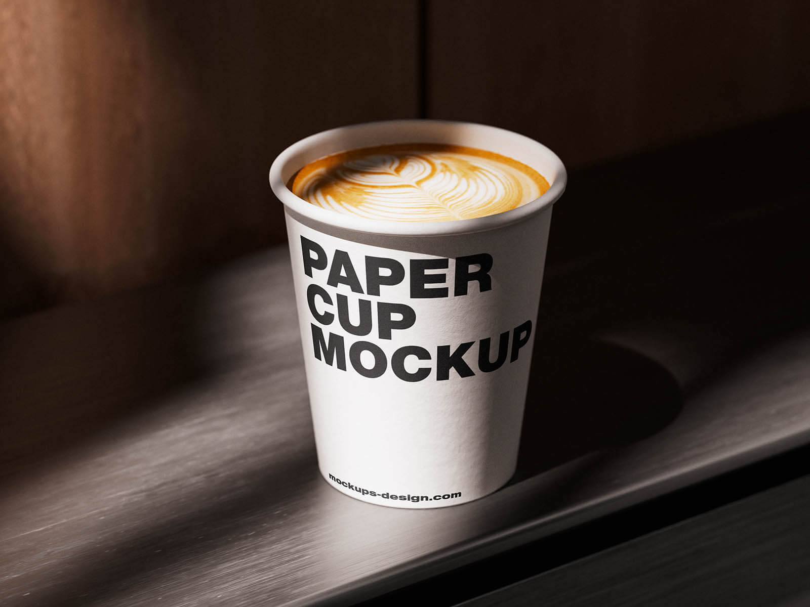 3 Free Lidless Paper Coffee Cup Mockup PSD