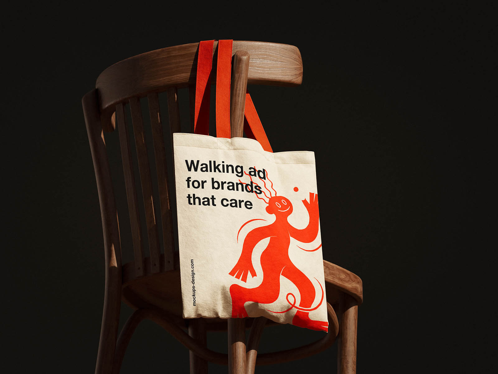4 Free Canvas Tote Bag On Chair Mockup PSD2