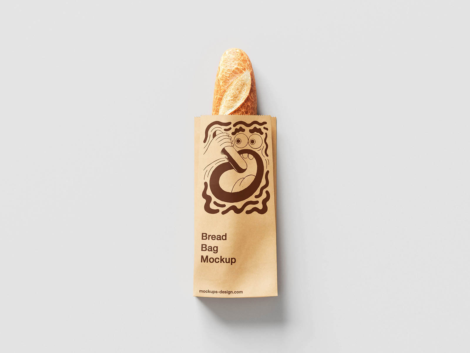 3 Free French Baguette Bread Paper Bag Mockup PSD Files1